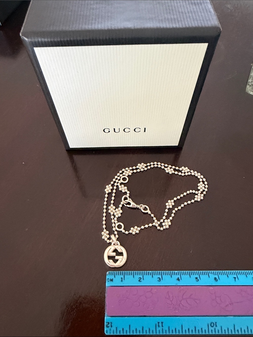 Gucci Silver Double-G Pendant Necklace